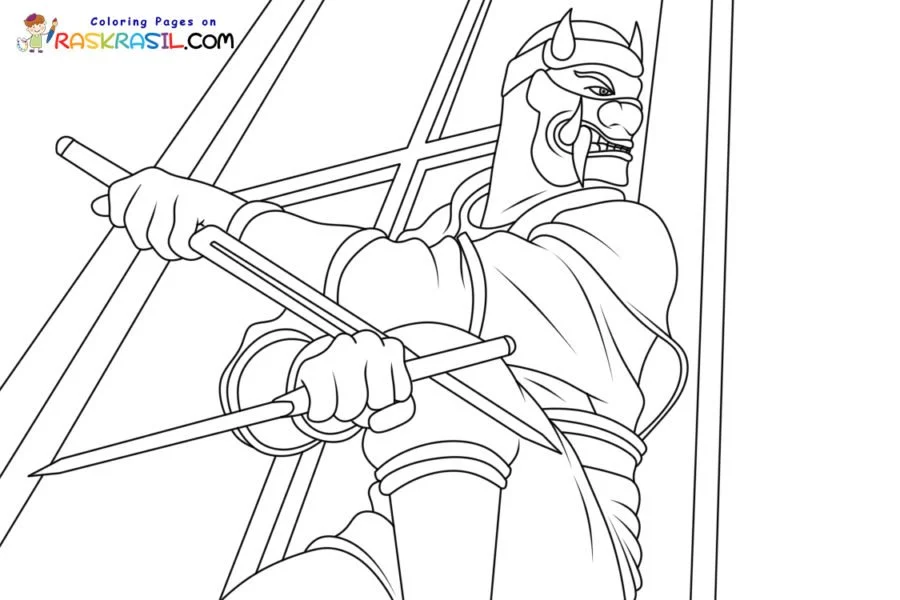 Samurai Para Colorear 5