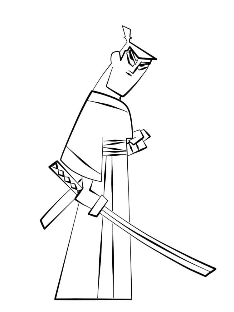Samurai Para Colorear 73