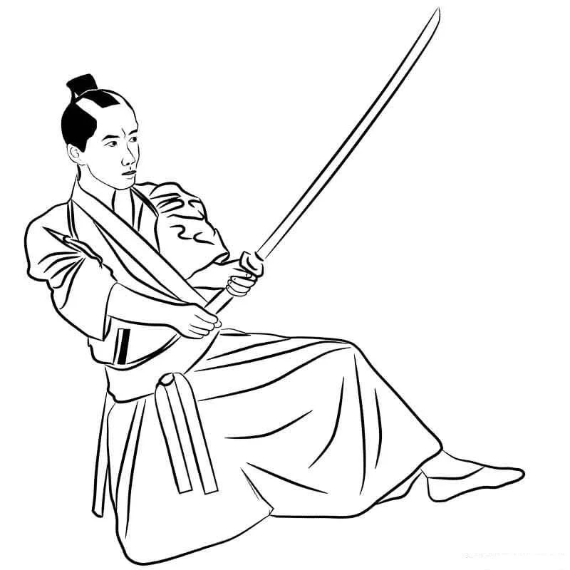 Samurai Para Colorear 80