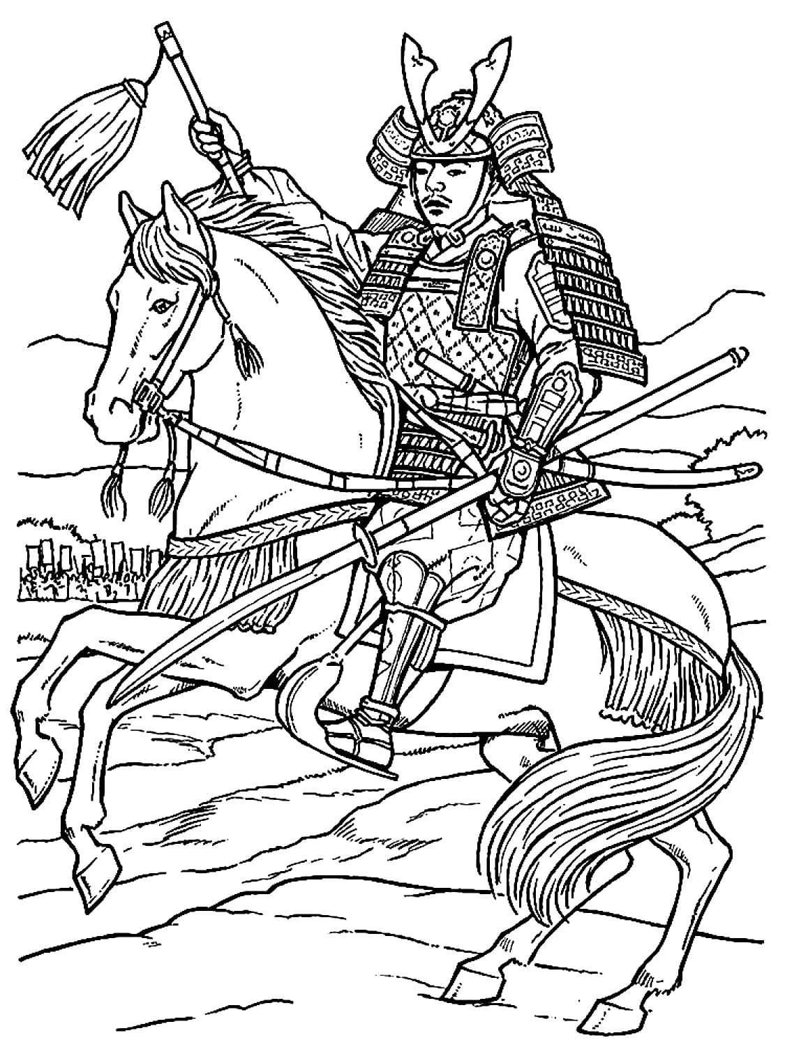 Samurai Para Colorear 98