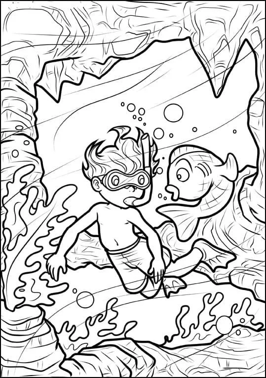 Scuba Diving Coloring Pages