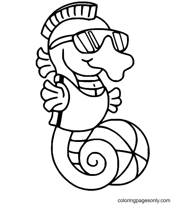 Seahorse Coloring Pages 2