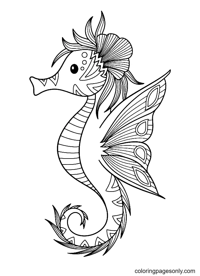 Seahorse Coloring Pages 8