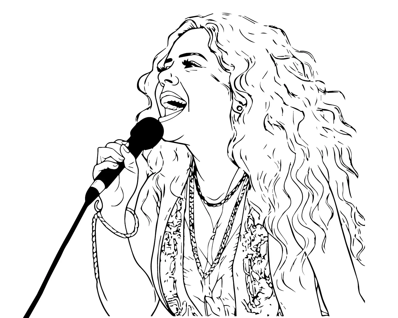 Shakira Para Colorear 10