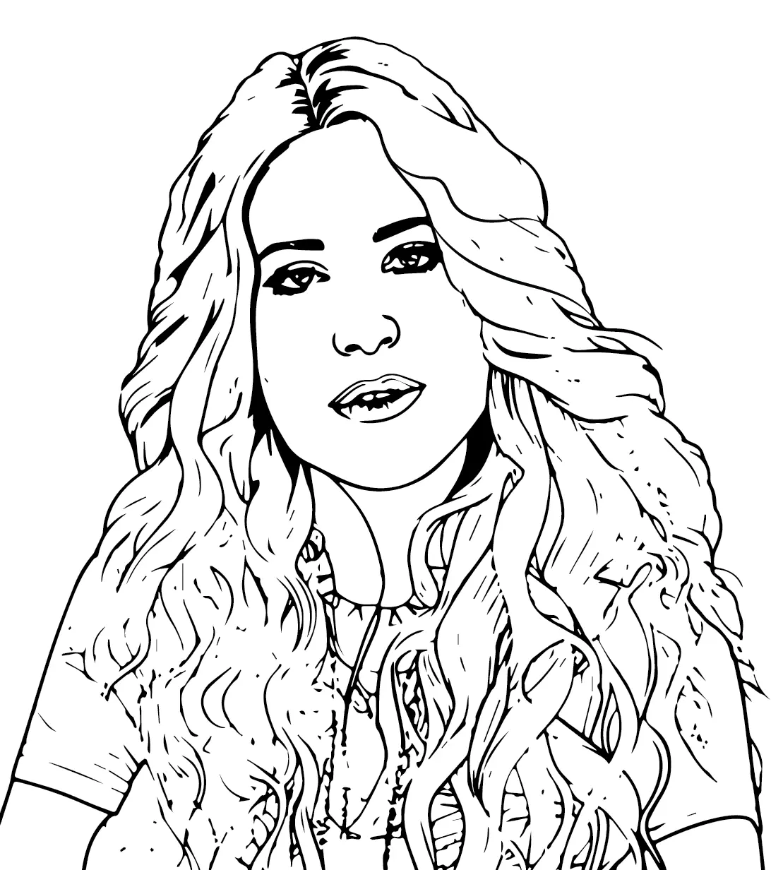 Shakira Para Colorear 23