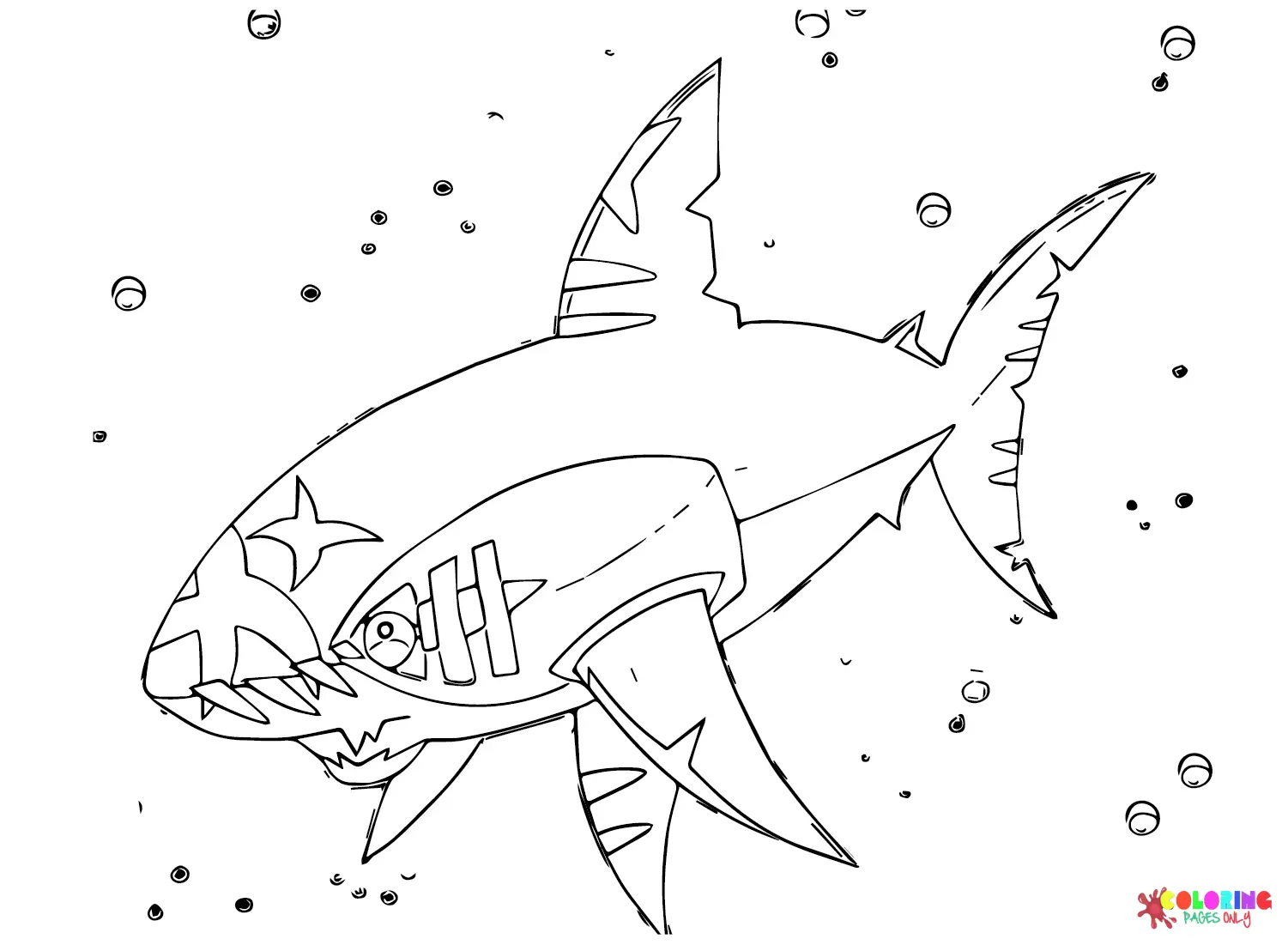 Sharpedo Coloring Pages 7