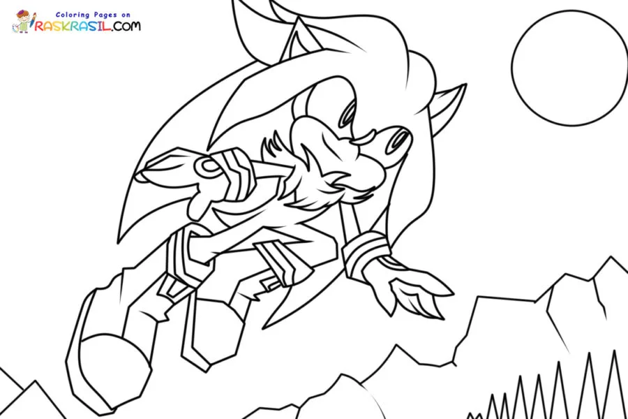 Silver the Hedgehog Para Colorir 5