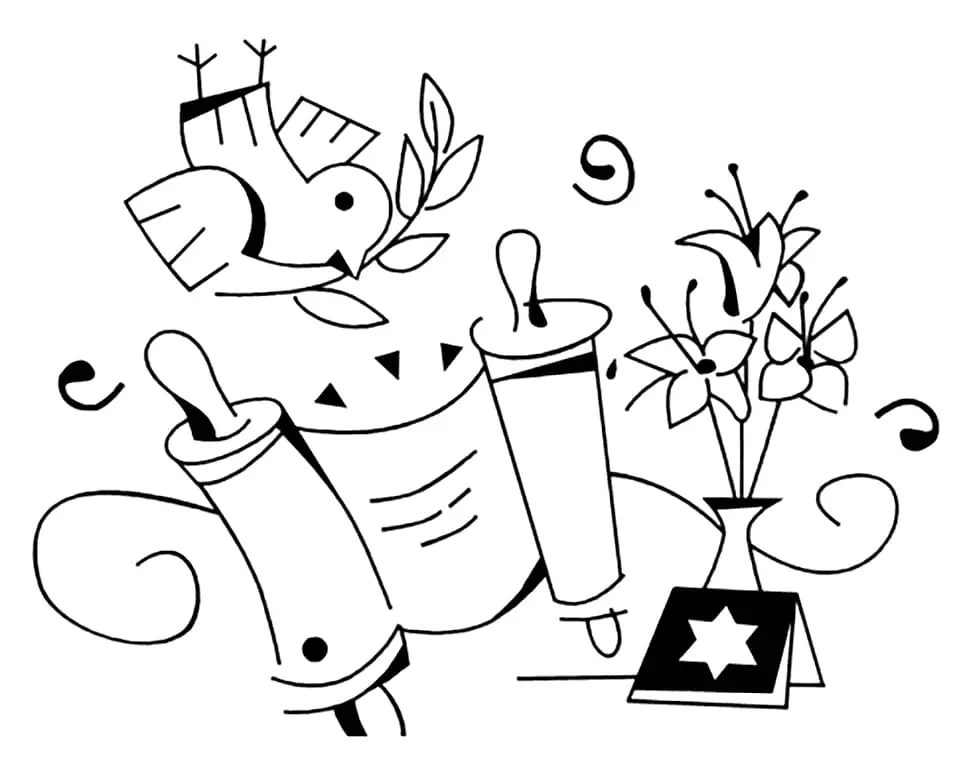 Simchat Torah Ausmalbilder 38