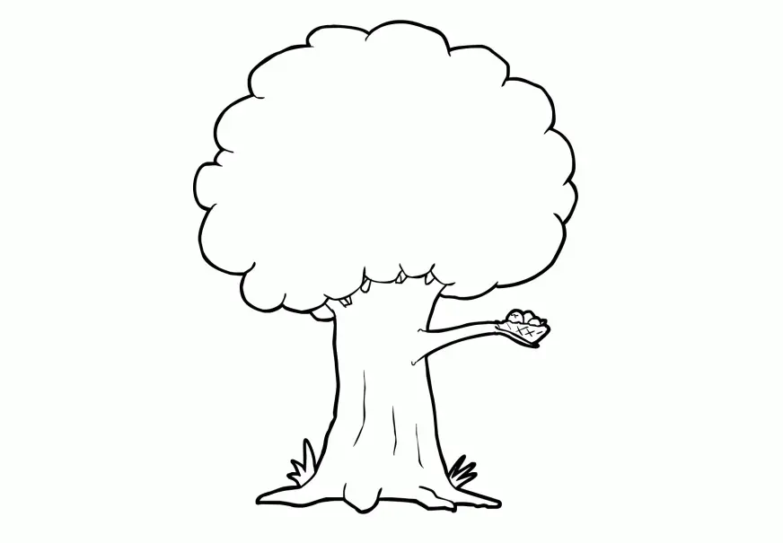 Simple Tree Coloring Pages 5