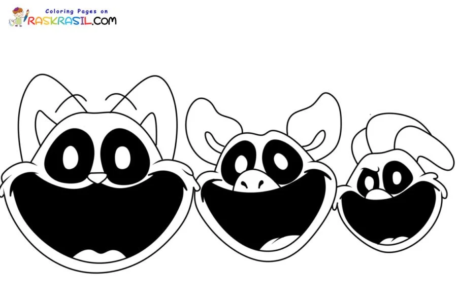 Smiling Critters Coloring Pages 16