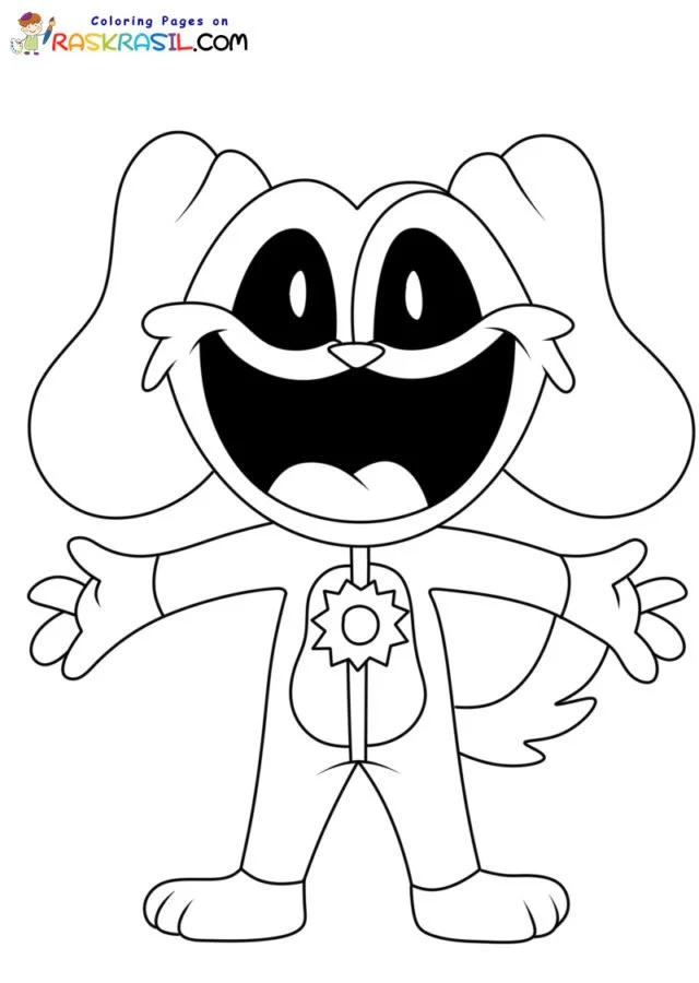 Smiling Critters Coloring Pages 8