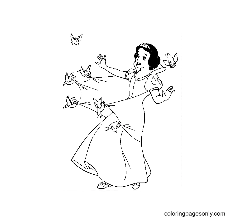 Desenhos de Branca de Neve Para Colorir 46