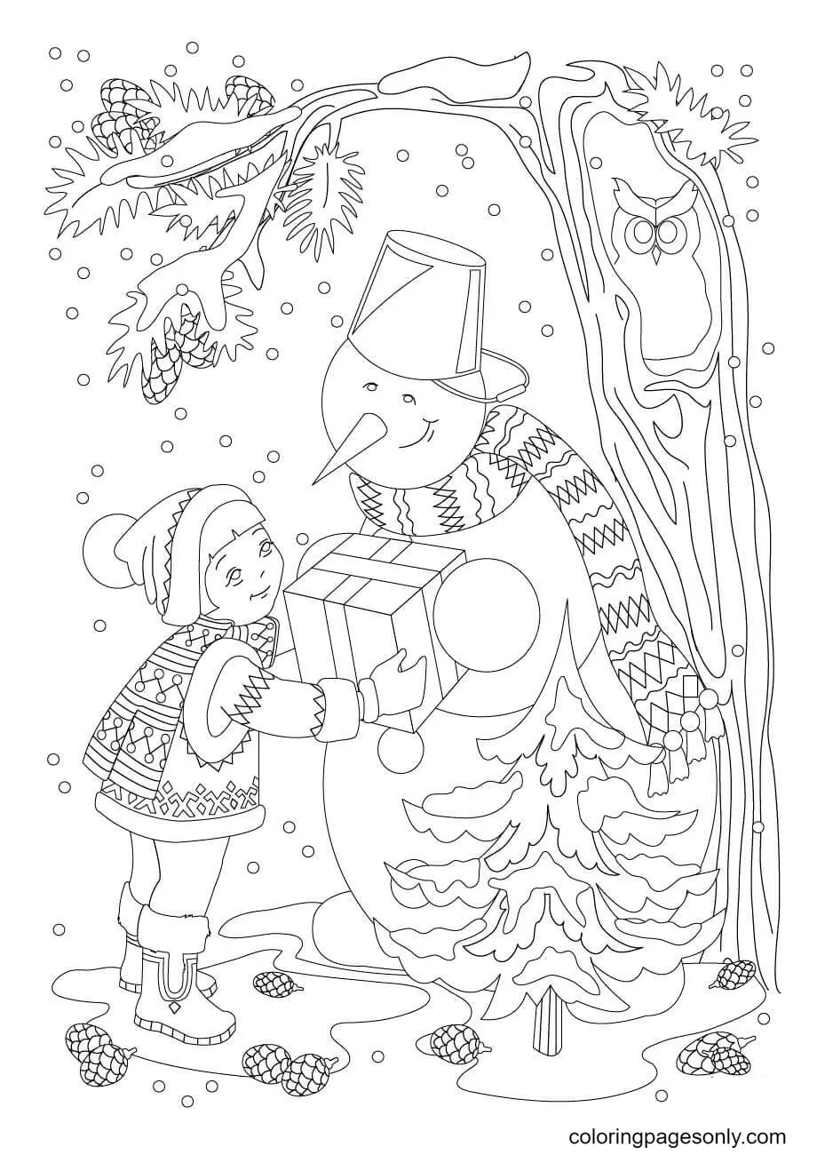 Schneemann Ausmalbilder