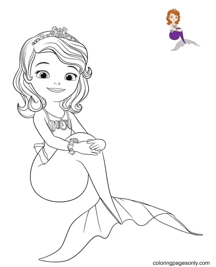 Desenhos de Princesinha Sofia Para Colorir 1