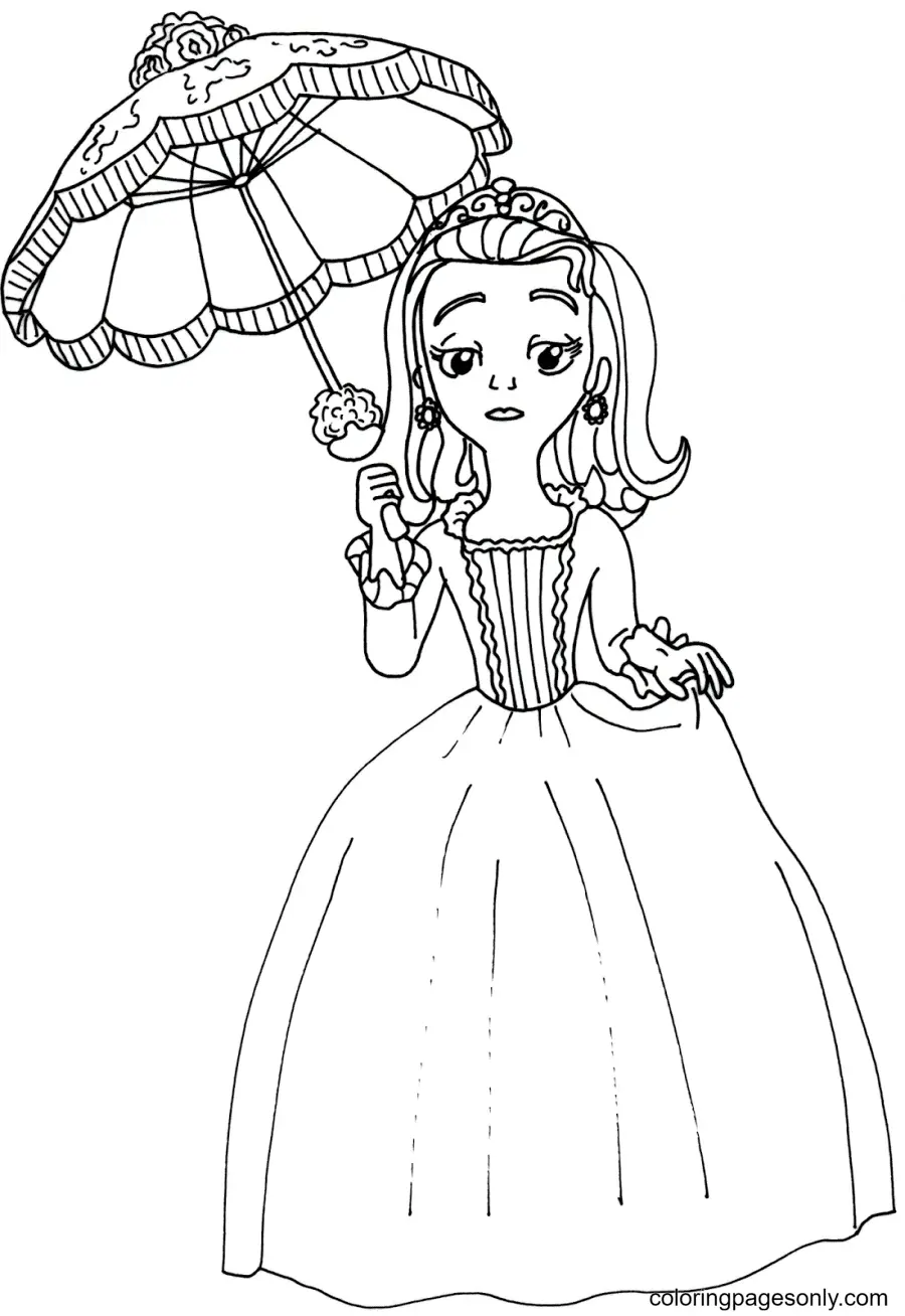 Desenhos de Princesinha Sofia Para Colorir 13