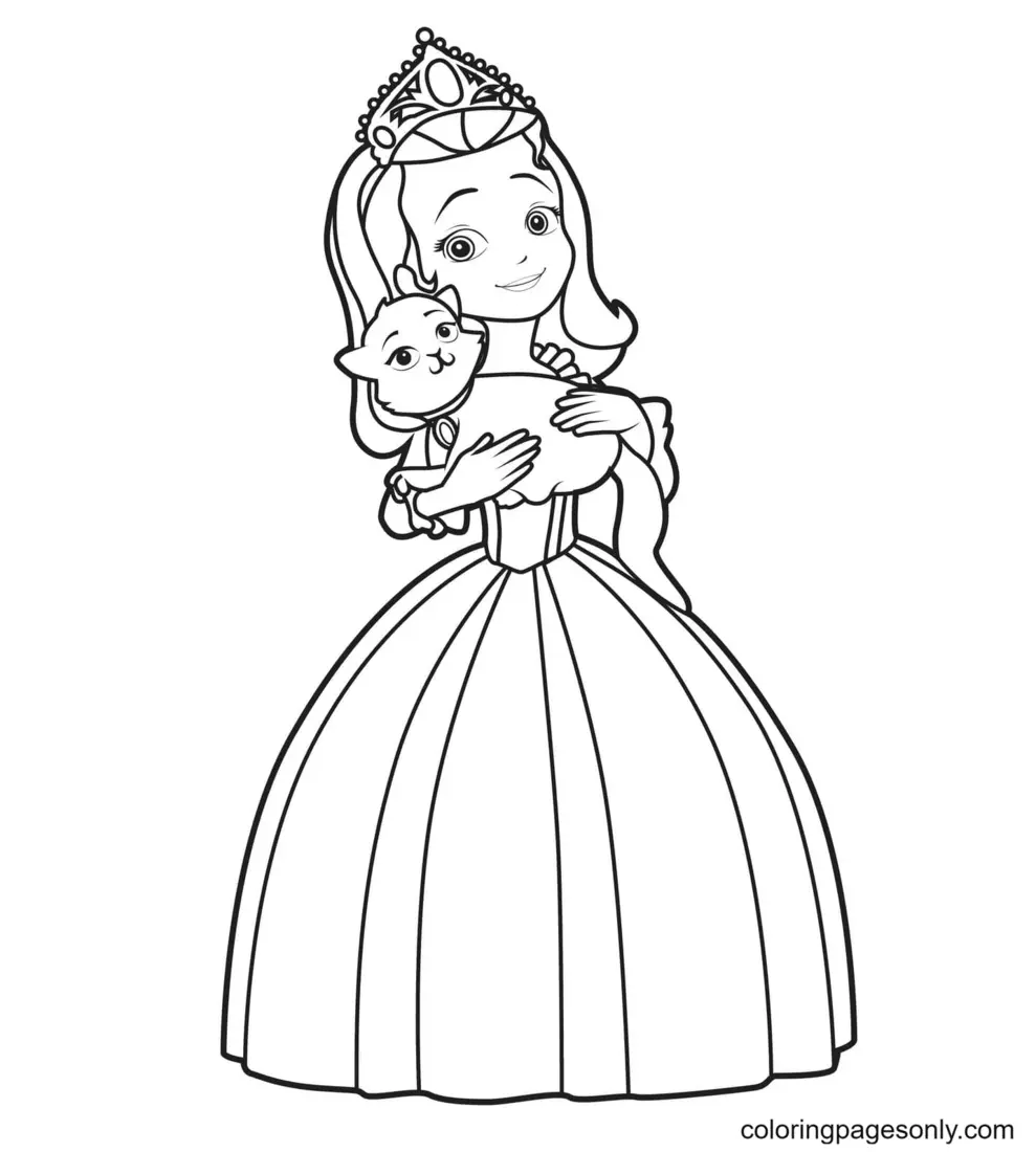Desenhos de Princesinha Sofia Para Colorir 24