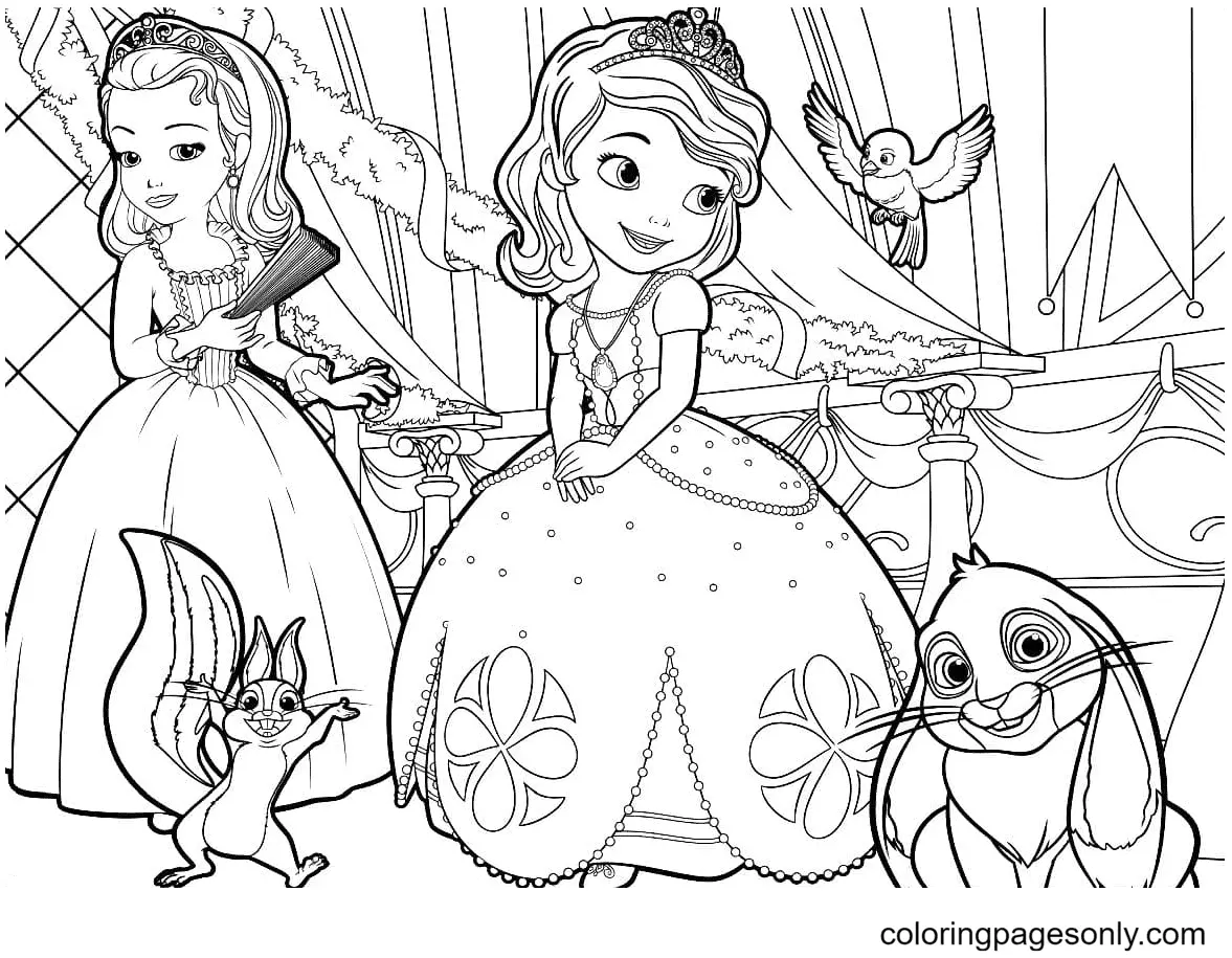 Desenhos de Princesinha Sofia Para Colorir 5