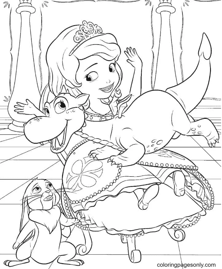 Desenhos de Princesinha Sofia Para Colorir 64