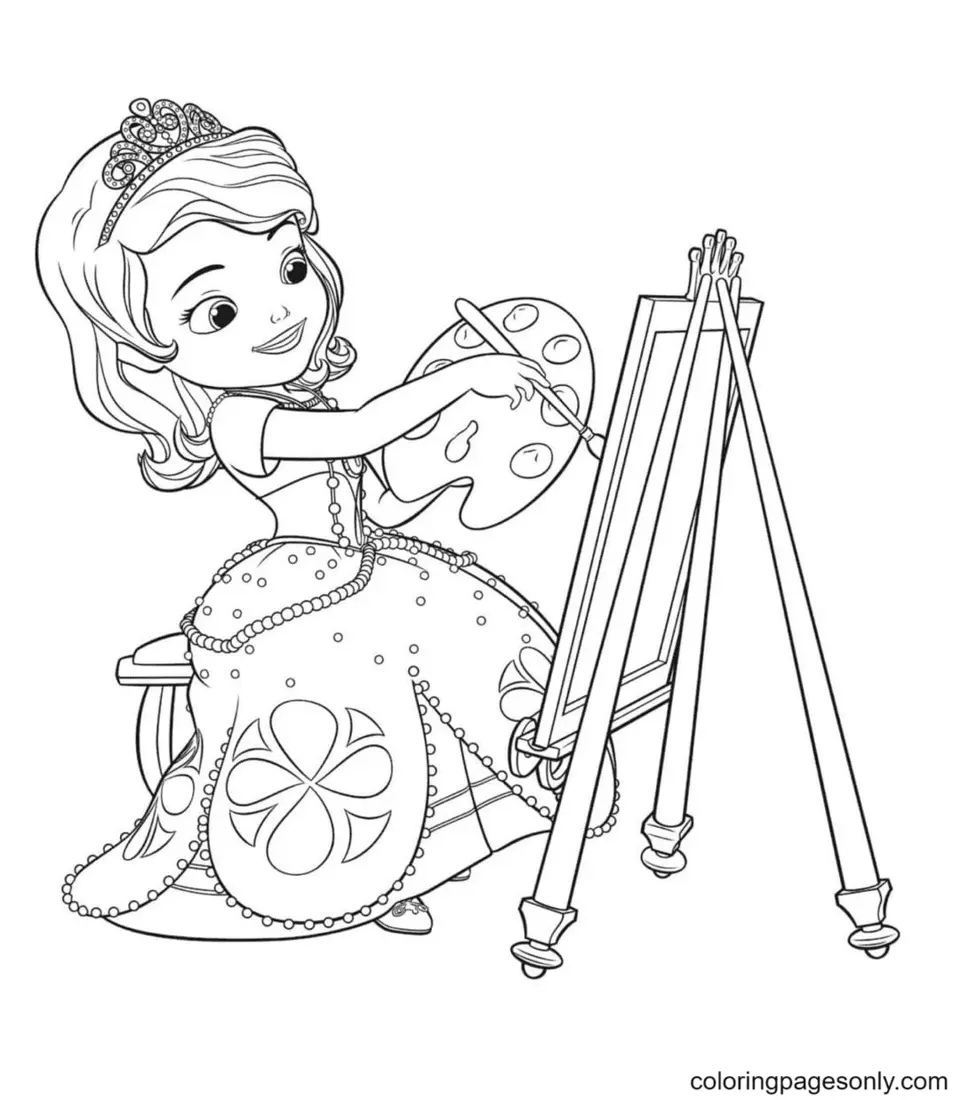 Desenhos de Princesinha Sofia Para Colorir 9