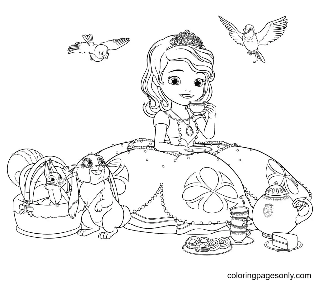 Desenhos de Princesinha Sofia Para Colorir 93