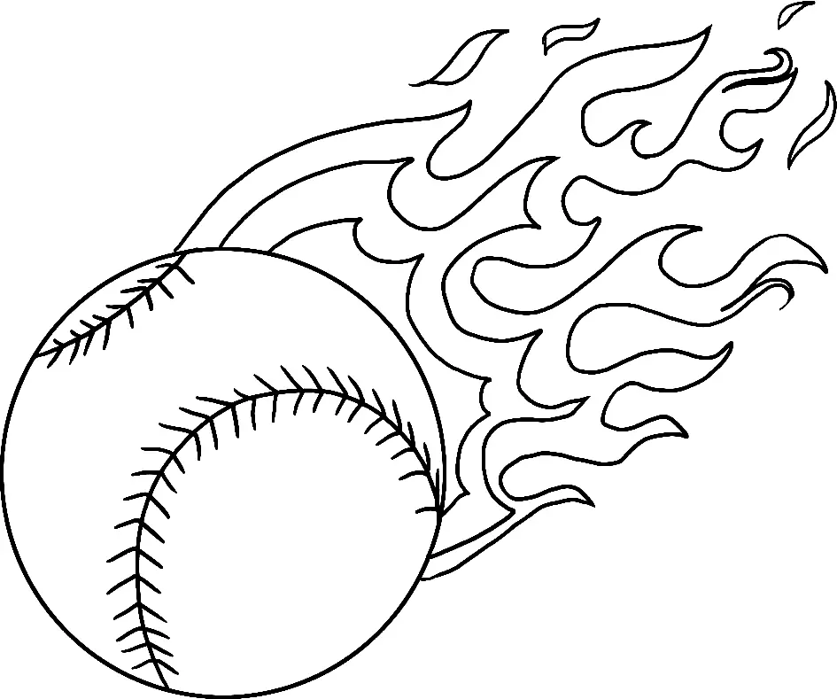 Desenhos de Softbol Para Colorir 1
