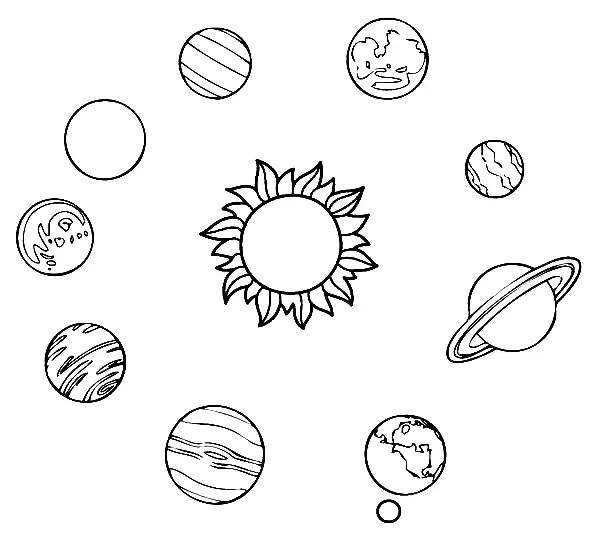 Del Sistema Solar Para Colorear 32