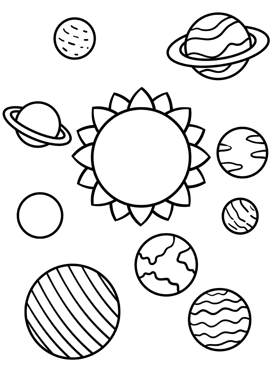 Del Sistema Solar Para Colorear 9