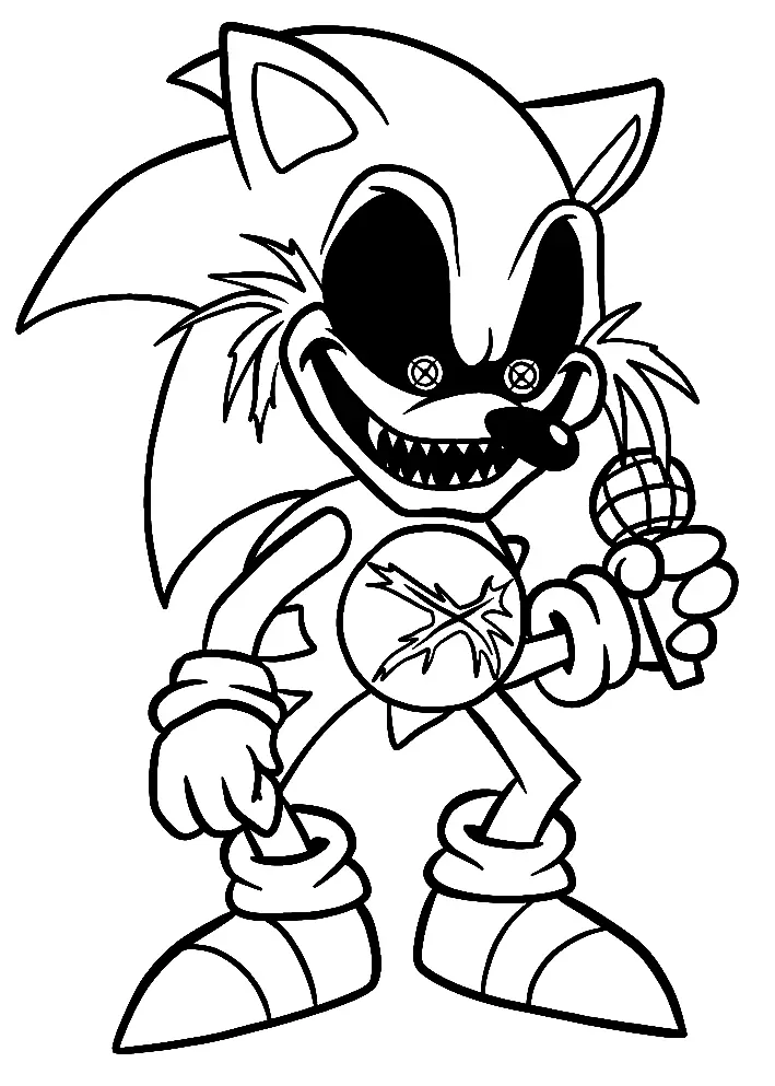 Sonic Exe Para Colorear 10