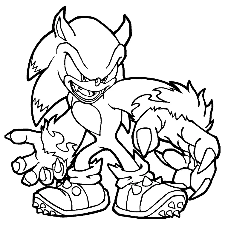 Sonic Exe Para Colorear 19