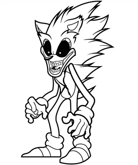 Sonic Exe Para Colorear 2