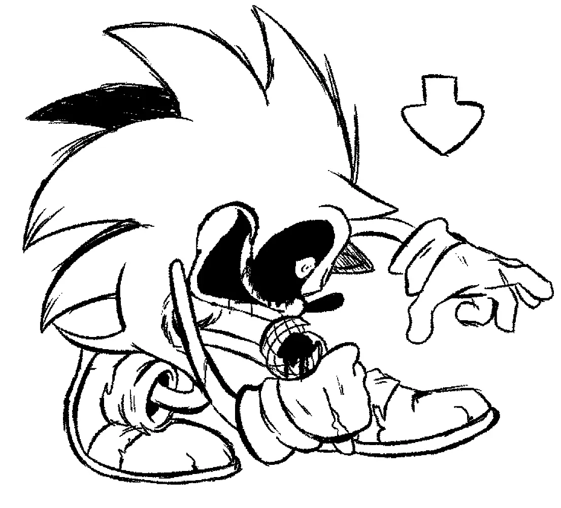 Sonic Exe Para Colorear 20