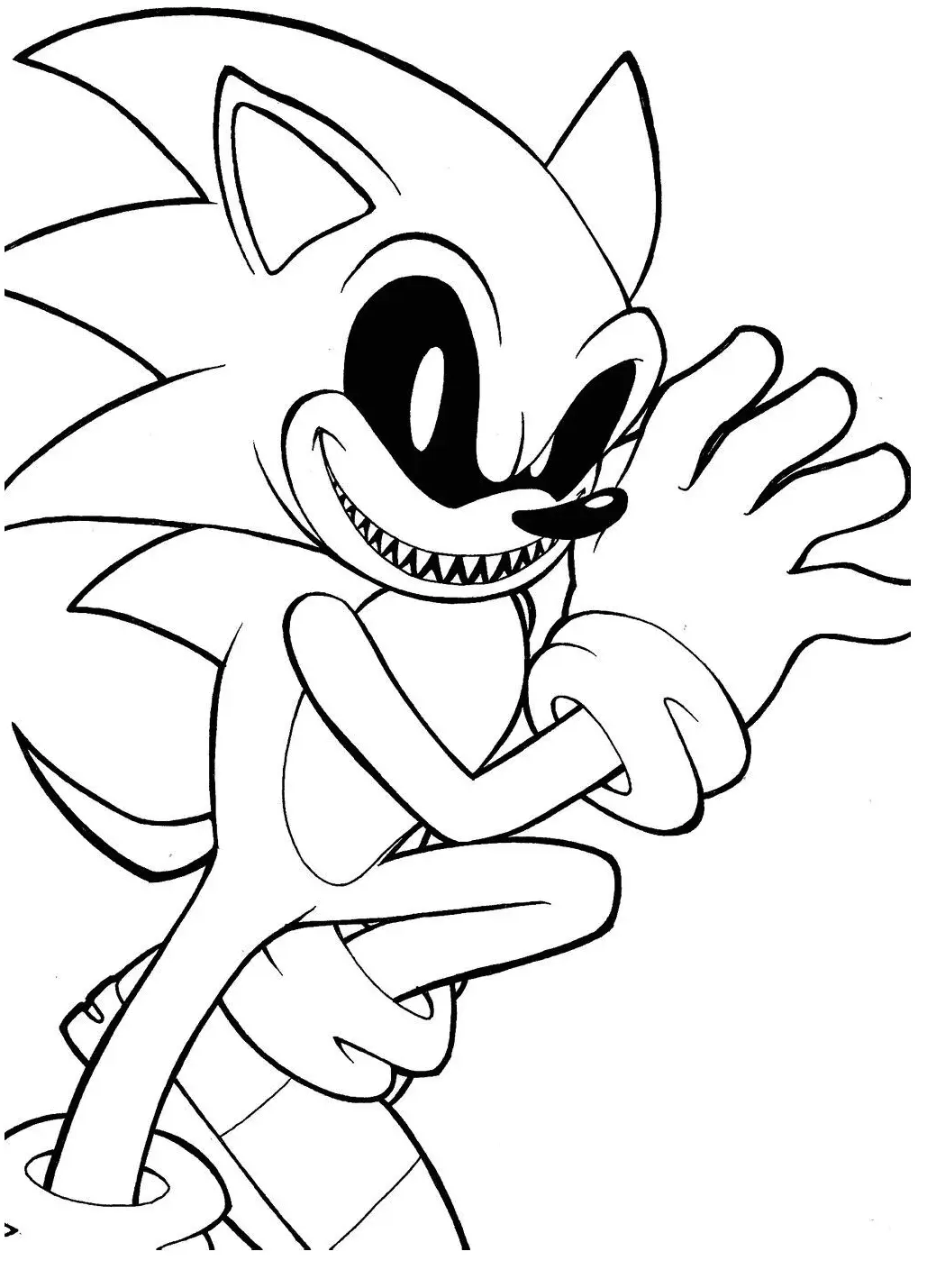 Sonic Exe Para Colorear 21