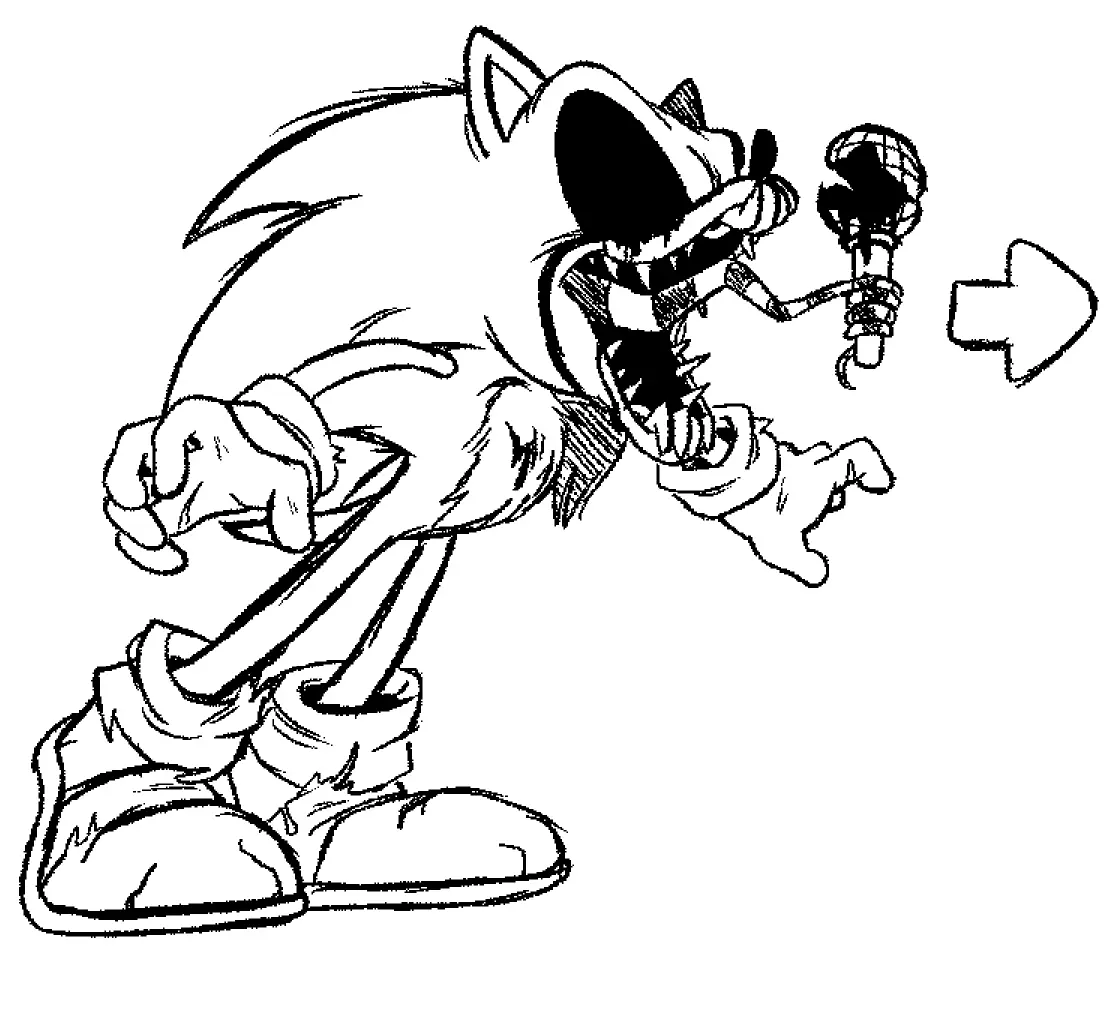Sonic Exe Para Colorear 5