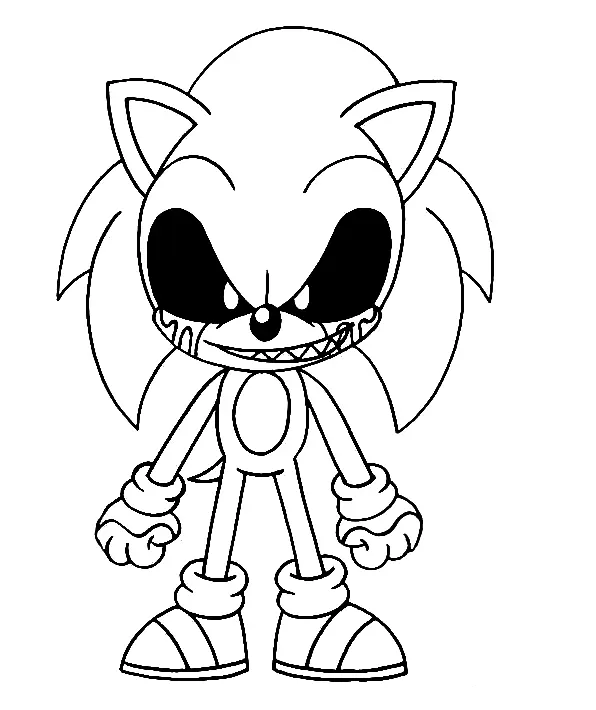 Sonic Exe Para Colorear 7