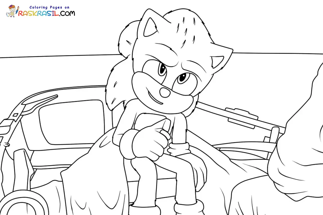Desenhos de Sonic 2 O filme Para Colorir 56