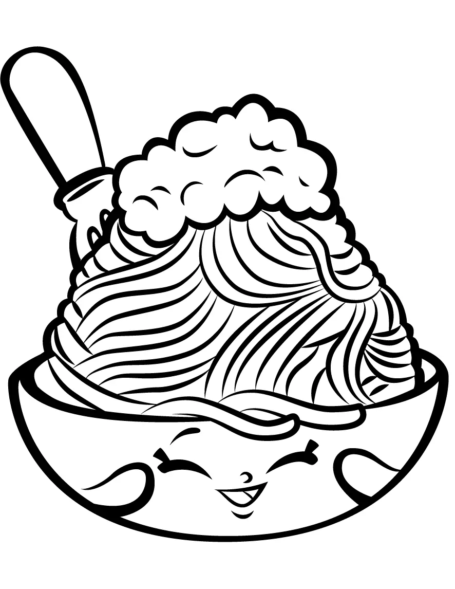 Spaghetti Coloring Pages