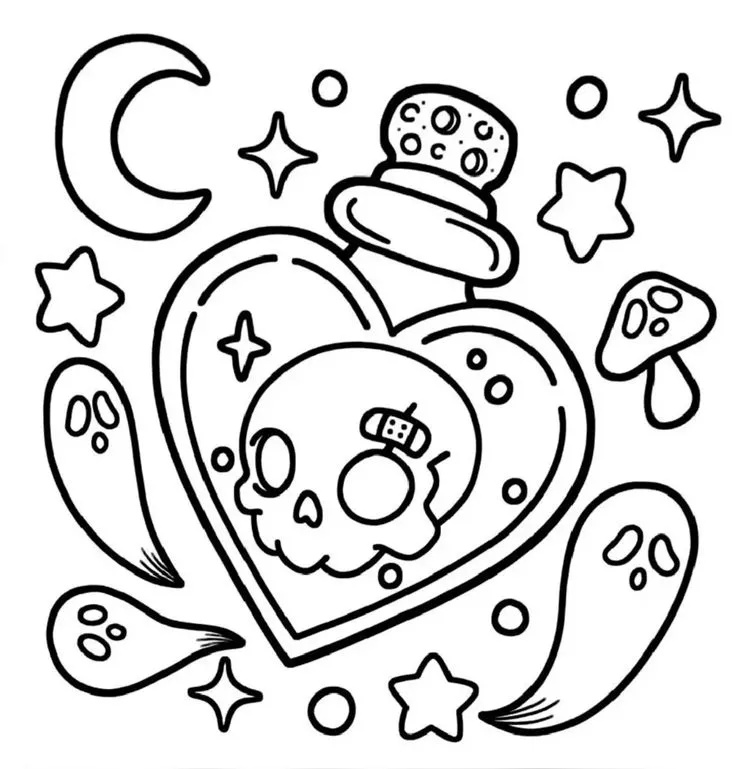 Spooky Cutie coloring pages 17