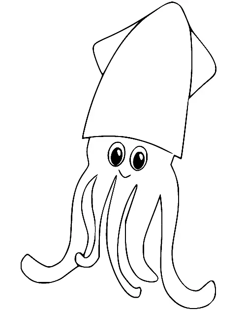 Tintenfisch Ausmalbilder 32