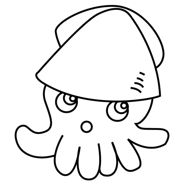 Tintenfisch Ausmalbilder 24