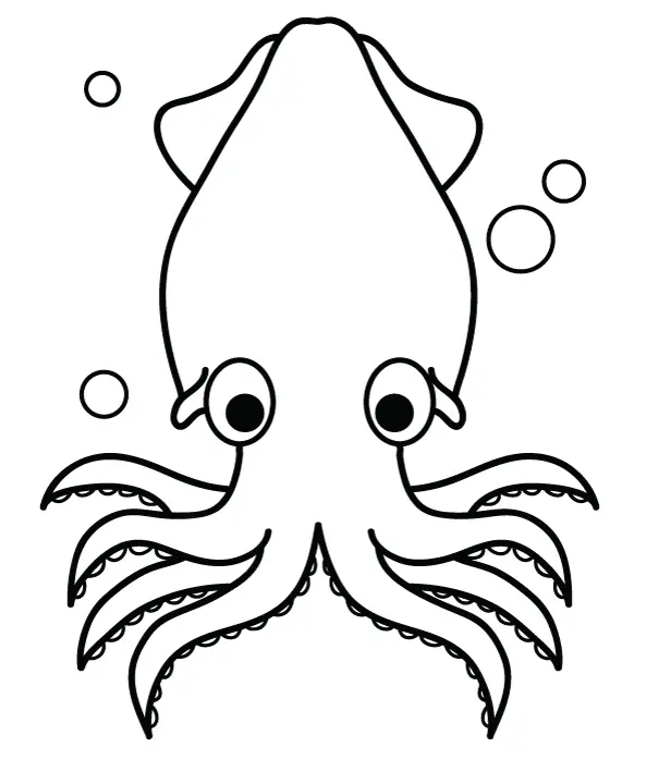 Tintenfisch Ausmalbilder 26