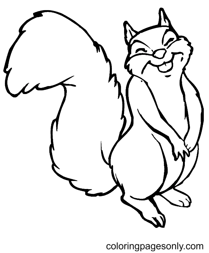 Desenhos de Esquilo Para Colorir 75