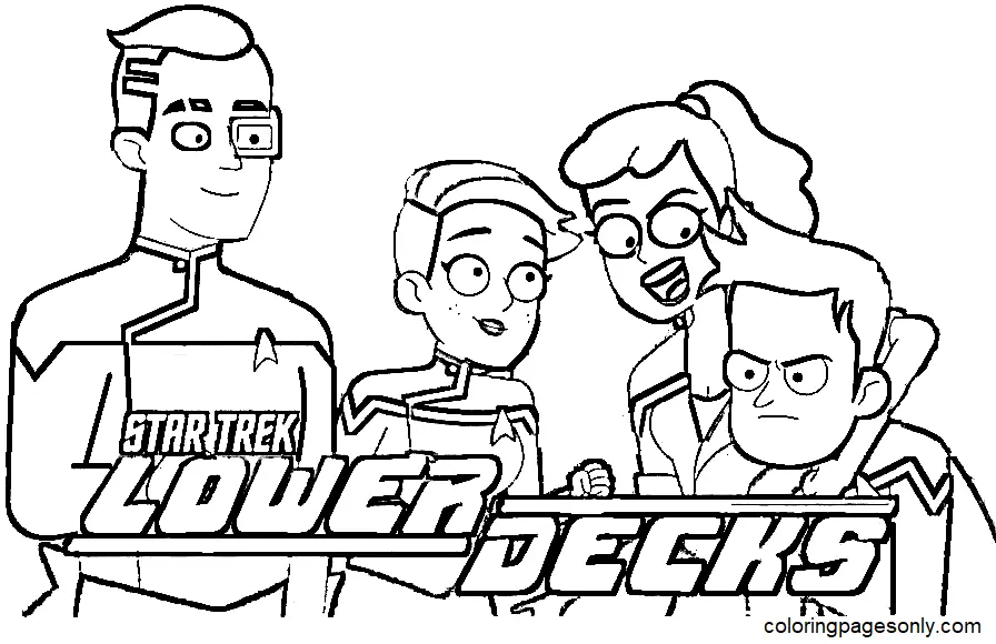 Star Trek Lower Decks Para Colorear 9