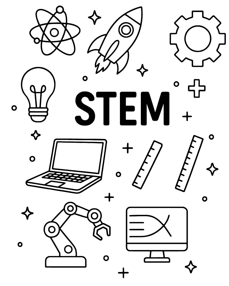 STEM Ausmalbilder 3