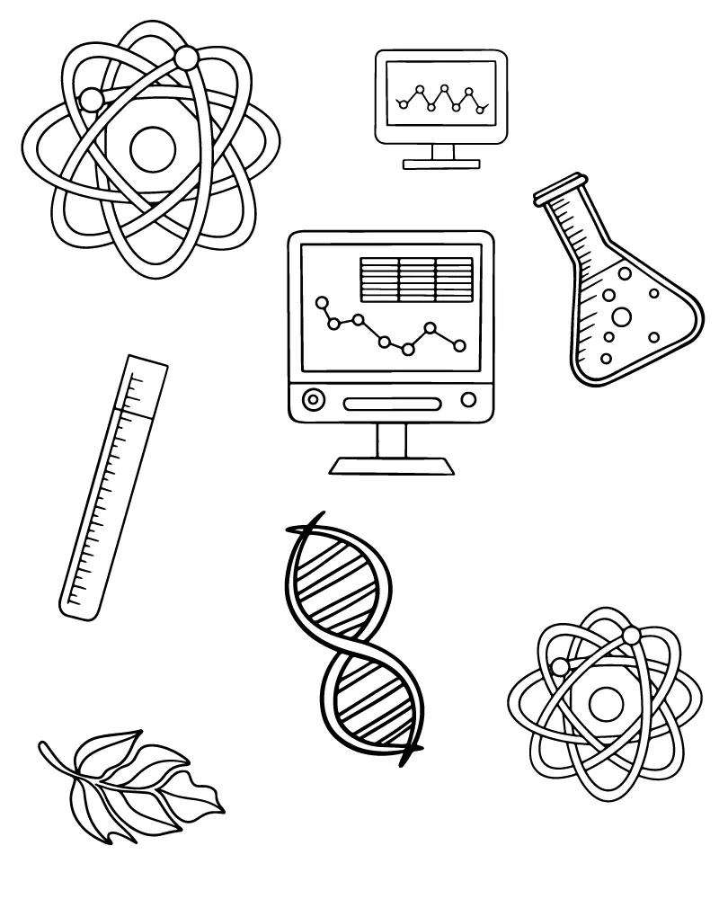 STEM Ausmalbilder 8