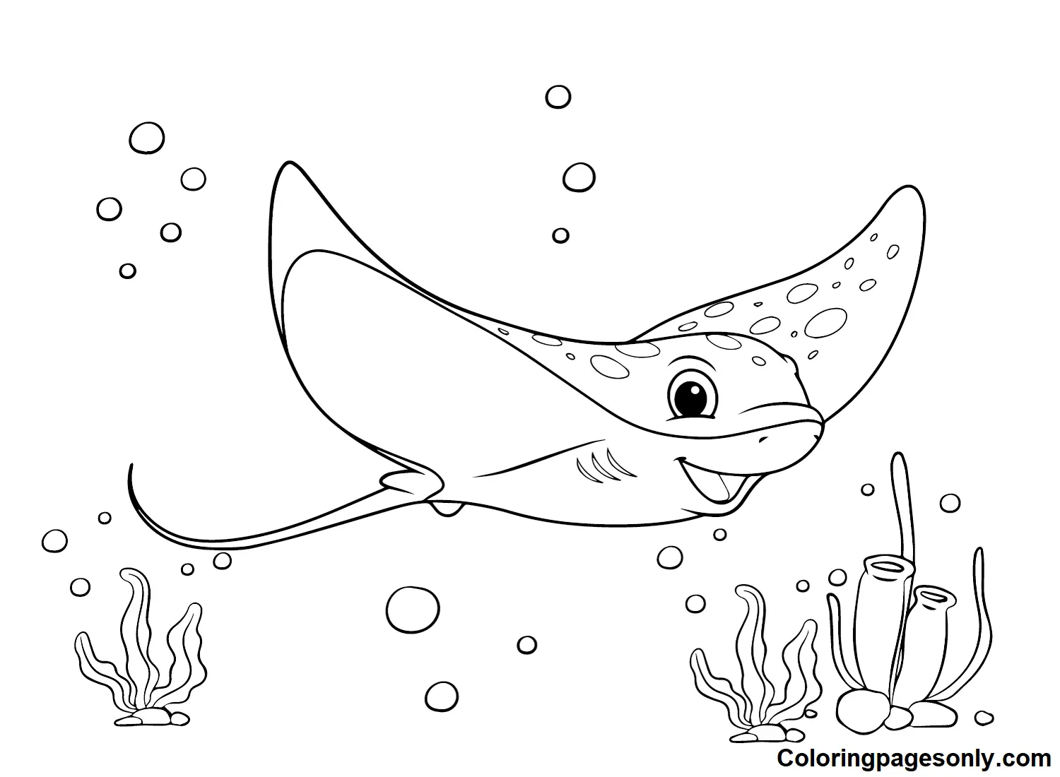 Desenhos de Arraia Para Colorir 2
