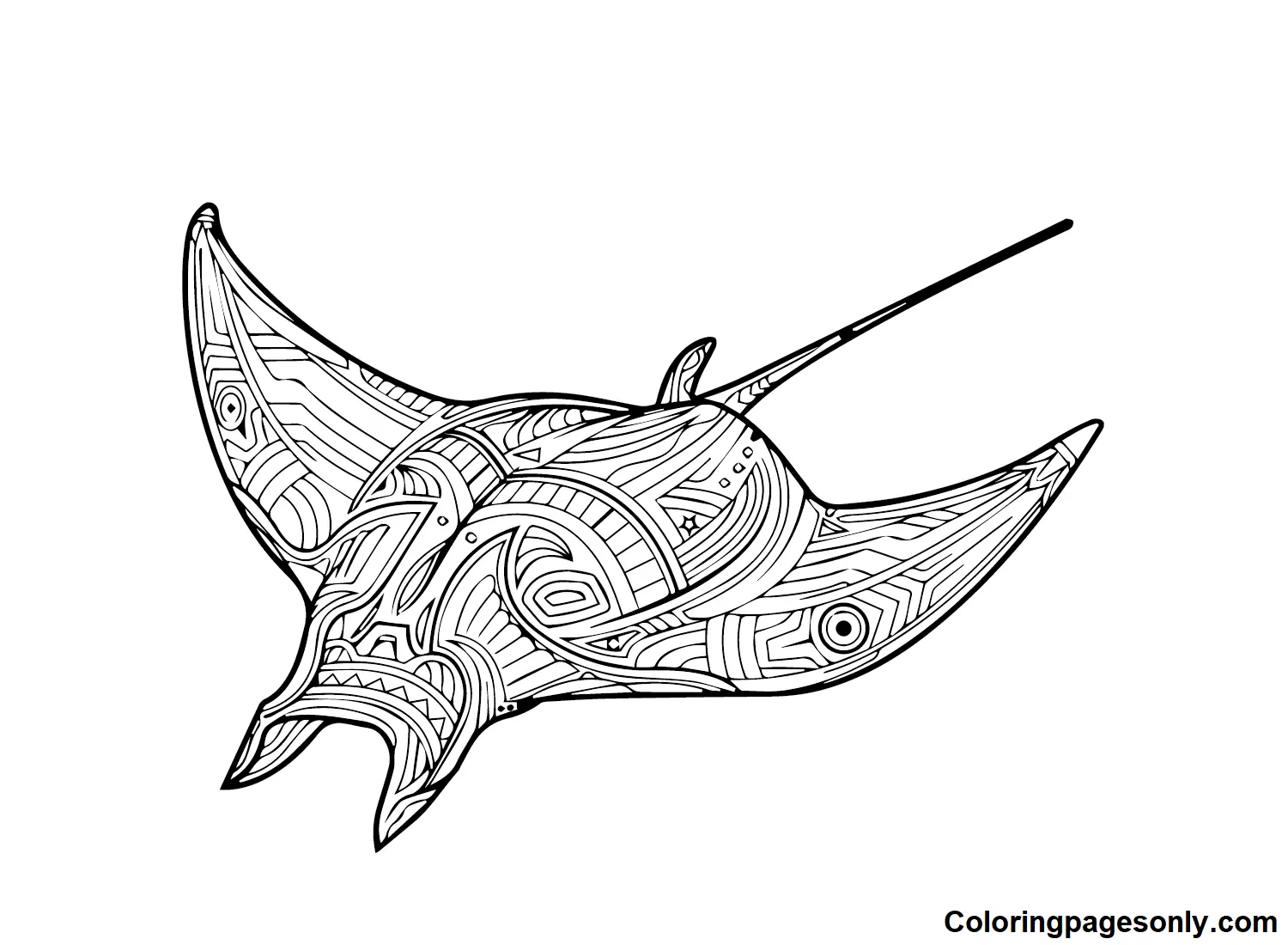 Desenhos de Arraia Para Colorir 6