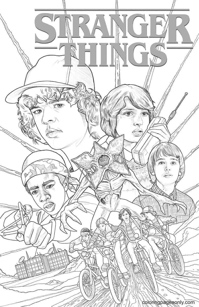 Stranger Things Para Colorear 7