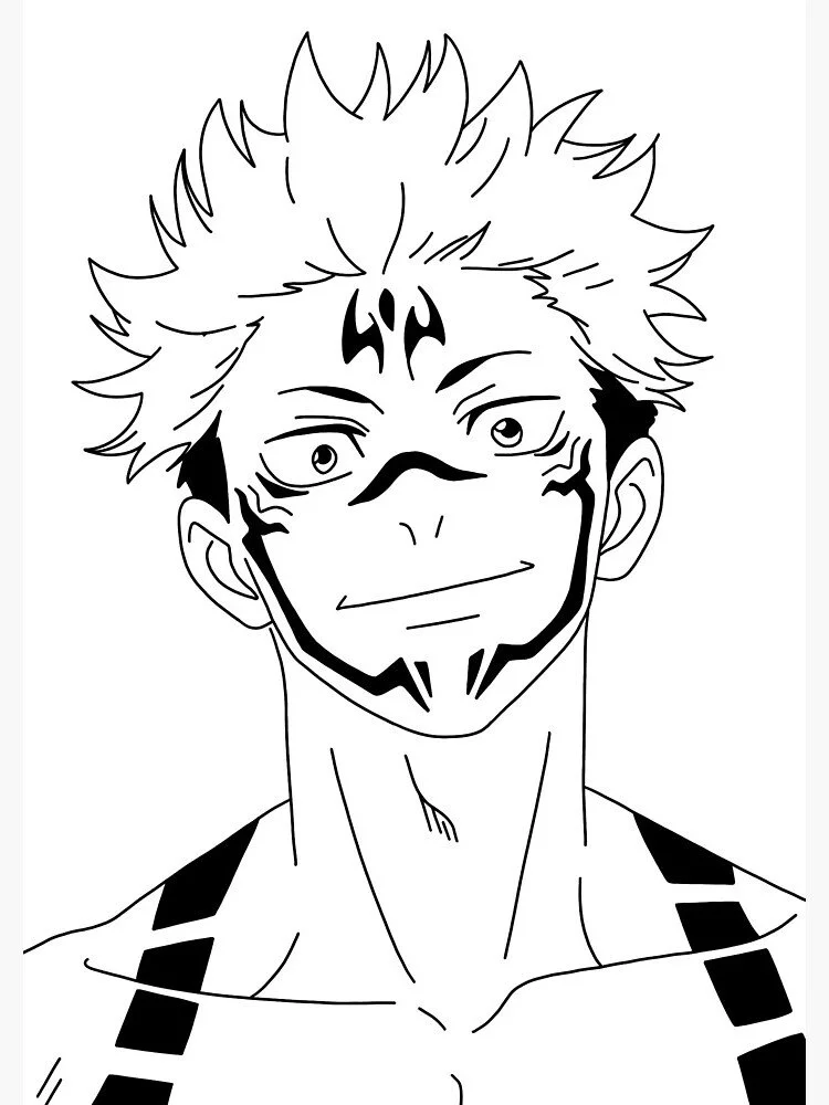 Desenhos de Sukuna Para Colorir 22