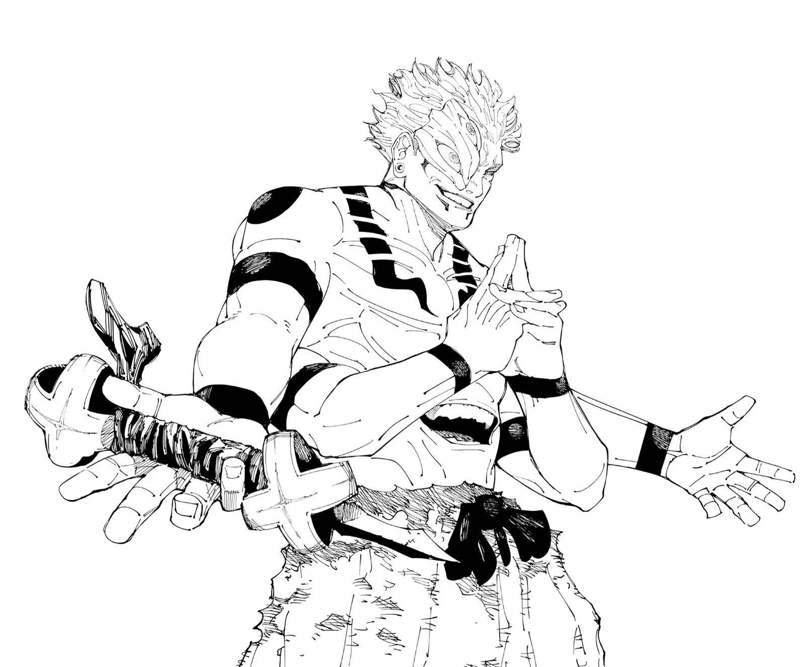 Desenhos de Sukuna Para Colorir 25