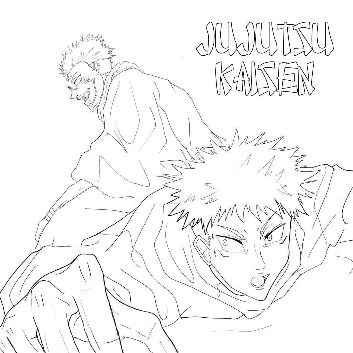 Desenhos de Sukuna Para Colorir 7